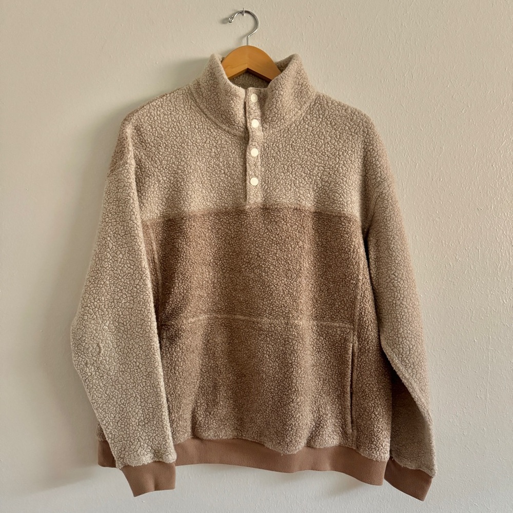 Outdoor Voices Mega Fleece Snap Up Pull Over